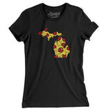 Michigan Pizza State Women's T-Shirt-Allegiant Goods Co. Vintage Sports Apparel