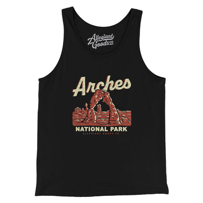 Arches National Park Men/Unisex Tank Top-Black-Allegiant Goods Co. Vintage Sports Apparel