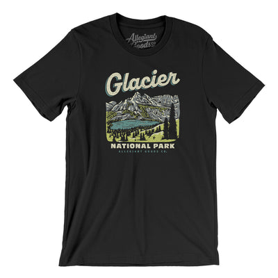 Glacier National Park Men/Unisex T-Shirt-Black-Allegiant Goods Co. Vintage Sports Apparel