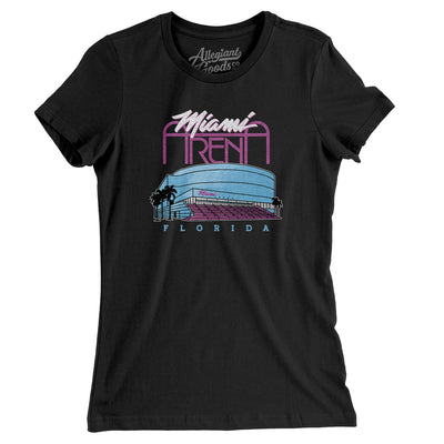 Miami Arena Women's T-Shirt-Black-Allegiant Goods Co. Vintage Sports Apparel