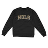Nola Varsity Midweight Crewneck Sweatshirt-Black-Allegiant Goods Co. Vintage Sports Apparel