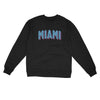 Miami Varsity Midweight Crewneck Sweatshirt-Black-Allegiant Goods Co. Vintage Sports Apparel