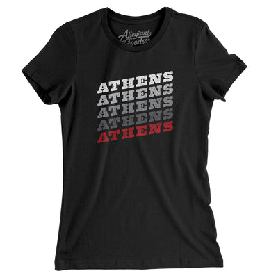 Athens Vintage Repeat Women's T-Shirt-Black-Allegiant Goods Co. Vintage Sports Apparel
