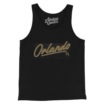 Orlando Retro Men/Unisex Tank Top-Black-Allegiant Goods Co. Vintage Sports Apparel