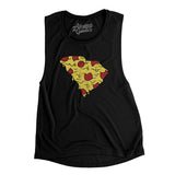 South Carolina Pizza State Women's Flowey Scoopneck Muscle Tank-Black-Allegiant Goods Co. Vintage Sports Apparel