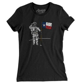 Texas Flag Moonman Women's T-Shirt-Allegiant Goods Co. Vintage Sports Apparel