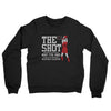 The Shot Midweight French Terry Crewneck Sweatshirt-Black-Allegiant Goods Co. Vintage Sports Apparel