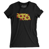 Nebraska Pizza State Women's T-Shirt-Allegiant Goods Co. Vintage Sports Apparel