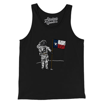 Texas Flag Moonman Men/Unisex Tank Top-Allegiant Goods Co. Vintage Sports Apparel