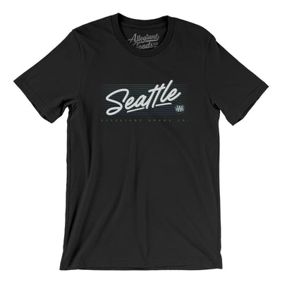Seattle Retro Men/Unisex T-Shirt-Black-Allegiant Goods Co. Vintage Sports Apparel