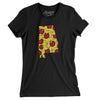 Alabama Pizza State Women's T-Shirt-Black-Allegiant Goods Co. Vintage Sports Apparel