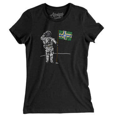 Portland Flag Moonman Women's T-Shirt-Allegiant Goods Co. Vintage Sports Apparel