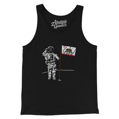 California Flag Moonman Men/Unisex Tank Top-Black-Allegiant Goods Co. Vintage Sports Apparel