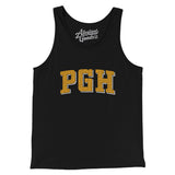 Pgh Varsity Men/Unisex Tank Top-Black-Allegiant Goods Co. Vintage Sports Apparel