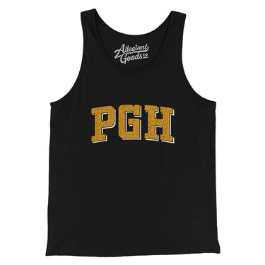 Pgh Varsity Men/Unisex Tank Top-Black-Allegiant Goods Co. Vintage Sports Apparel
