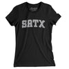 Satx Varsity Women's T-Shirt-Black-Allegiant Goods Co. Vintage Sports Apparel