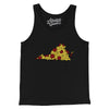 Virginia Pizza State Men/Unisex Tank Top-Black-Allegiant Goods Co. Vintage Sports Apparel