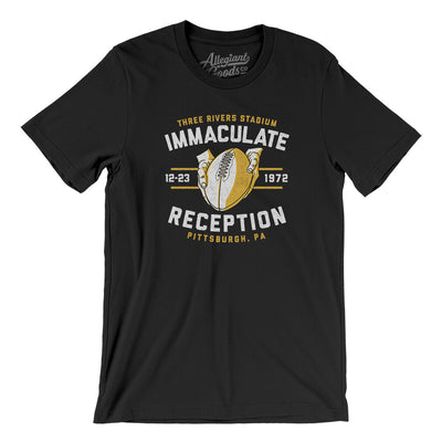 Immaculate Reception Men/Unisex T-Shirt-Black-Allegiant Goods Co. Vintage Sports Apparel
