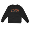 Cincy Varsity Midweight Crewneck Sweatshirt-Black-Allegiant Goods Co. Vintage Sports Apparel
