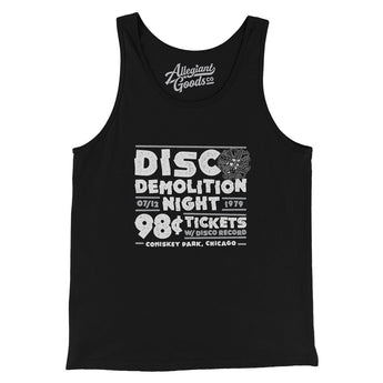 Disco Demolition Night Men/Unisex Tank Top-Allegiant Goods Co. Vintage Sports Apparel