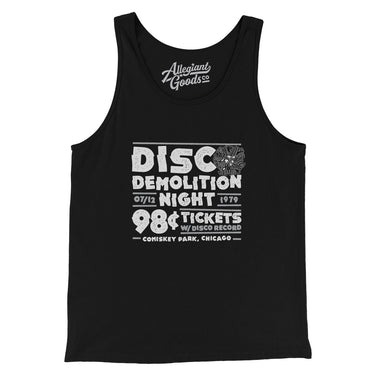 Disco Demolition Night Men/Unisex Tank Top-Allegiant Goods Co. Vintage Sports Apparel
