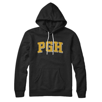 Pgh Varsity Hoodie-Black-Allegiant Goods Co. Vintage Sports Apparel