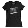 Chicago Vintage Repeat Women's T-Shirt-Black-Allegiant Goods Co. Vintage Sports Apparel