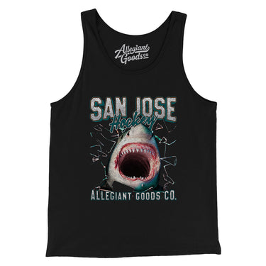 San Jose Hockey Throwback Mascot Men/Unisex Tank Top-Allegiant Goods Co. Vintage Sports Apparel