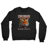 Cincinnati Football Throwback Mascot Midweight French Terry Crewneck Sweatshirt-Allegiant Goods Co. Vintage Sports Apparel