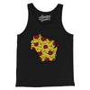 Wisconsin Pizza State Men/Unisex Tank Top-Black-Allegiant Goods Co. Vintage Sports Apparel