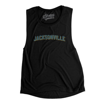 Jacksonville Varsity Women's Flowey Scoopneck Muscle Tank-Allegiant Goods Co. Vintage Sports Apparel