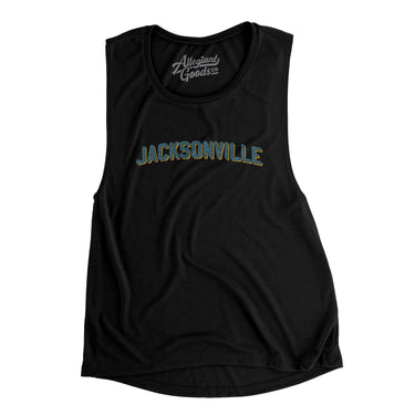 Jacksonville Varsity Women's Flowey Scoopneck Muscle Tank-Allegiant Goods Co. Vintage Sports Apparel