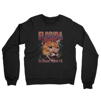 Florida Hockey Throwback Mascot Midweight French Terry Crewneck Sweatshirt-Allegiant Goods Co. Vintage Sports Apparel
