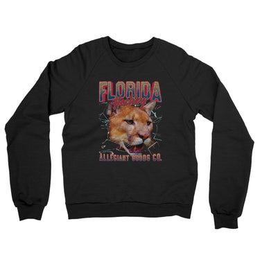 Florida Hockey Throwback Mascot Midweight French Terry Crewneck Sweatshirt-Allegiant Goods Co. Vintage Sports Apparel