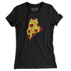Maine Pizza State Women's T-Shirt-Black-Allegiant Goods Co. Vintage Sports Apparel
