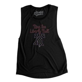 Ring The Liberty Bell Women's Flowey Scoopneck Muscle Tank-Allegiant Goods Co. Vintage Sports Apparel