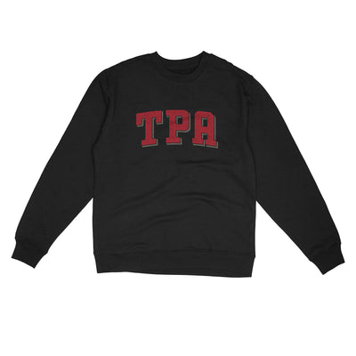 TPA Varsity Midweight Crewneck Sweatshirt-Black-Allegiant Goods Co. Vintage Sports Apparel