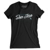 San Jose Retro Women's T-Shirt-Black-Allegiant Goods Co. Vintage Sports Apparel