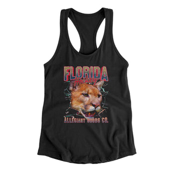 Florida Hockey Throwback Mascot Women's Racerback Tank-Allegiant Goods Co. Vintage Sports Apparel