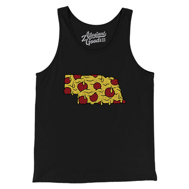 Nebraska Pizza State Men/Unisex Tank Top-Allegiant Goods Co. Vintage Sports Apparel