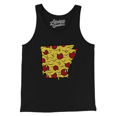 Arkansas Pizza State Men/Unisex Tank Top-Allegiant Goods Co. Vintage Sports Apparel