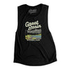 Great Basin National Park Women's Flowey Scoopneck Muscle Tank-Black-Allegiant Goods Co. Vintage Sports Apparel