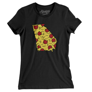 Georgia Pizza State Women's T-Shirt-Allegiant Goods Co. Vintage Sports Apparel