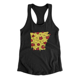 Arkansas Pizza State Women's Racerback Tank-Black-Allegiant Goods Co. Vintage Sports Apparel