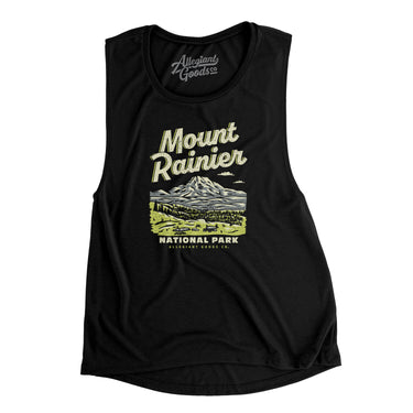 Mount Rainier National Park Women's Flowey Scoopneck Muscle Tank-Allegiant Goods Co. Vintage Sports Apparel