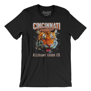 Cincinnati Football Throwback Mascot Men/Unisex T-Shirt-Allegiant Goods Co. Vintage Sports Apparel