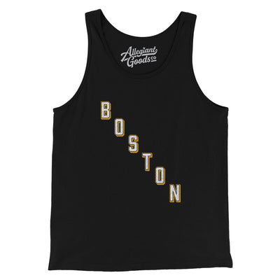 Boston Hockey Jersey Men/Unisex Tank Top-Black-Allegiant Goods Co. Vintage Sports Apparel