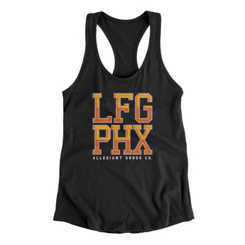 Lfg Phx Women's Racerback Tank-Allegiant Goods Co. Vintage Sports Apparel