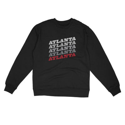 Atlanta Vintage Repeat Midweight Crewneck Sweatshirt-Black-Allegiant Goods Co. Vintage Sports Apparel