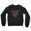 Thank God I’m A Country Boy Midweight French Terry Crewneck Sweatshirt-Black-Allegiant Goods Co. Vintage Sports Apparel